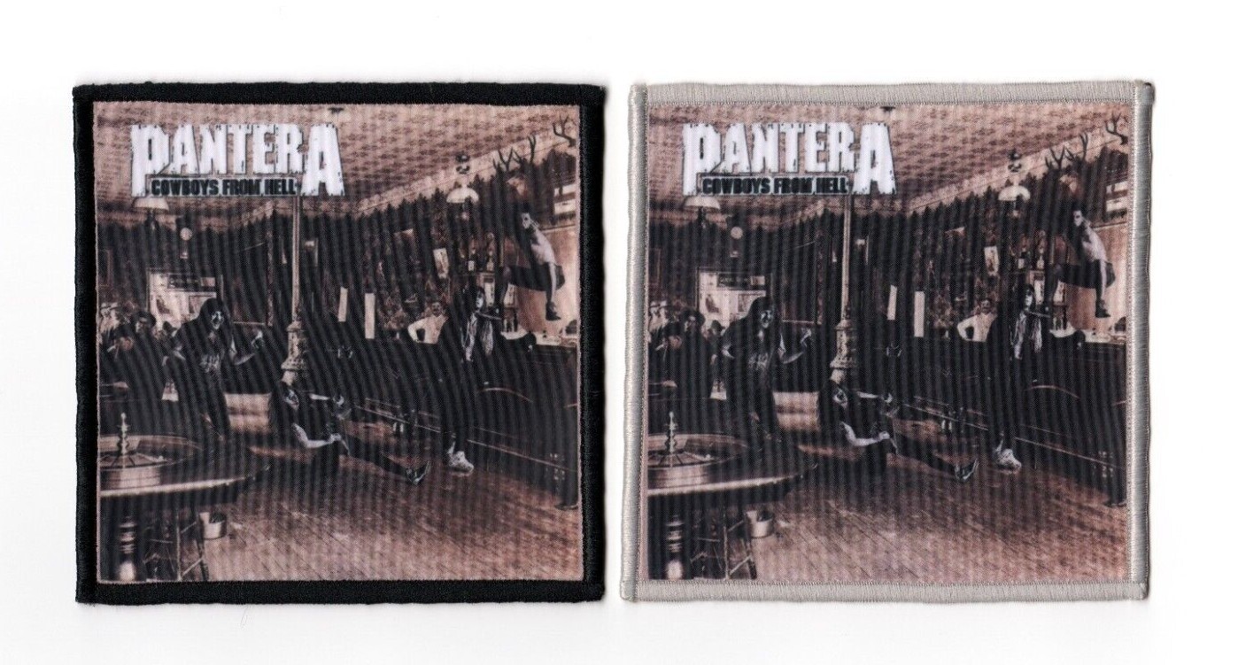 Pantera Cowboys From Hell Sublimated Printed Patch | Thrash Glam Metal Band Logo