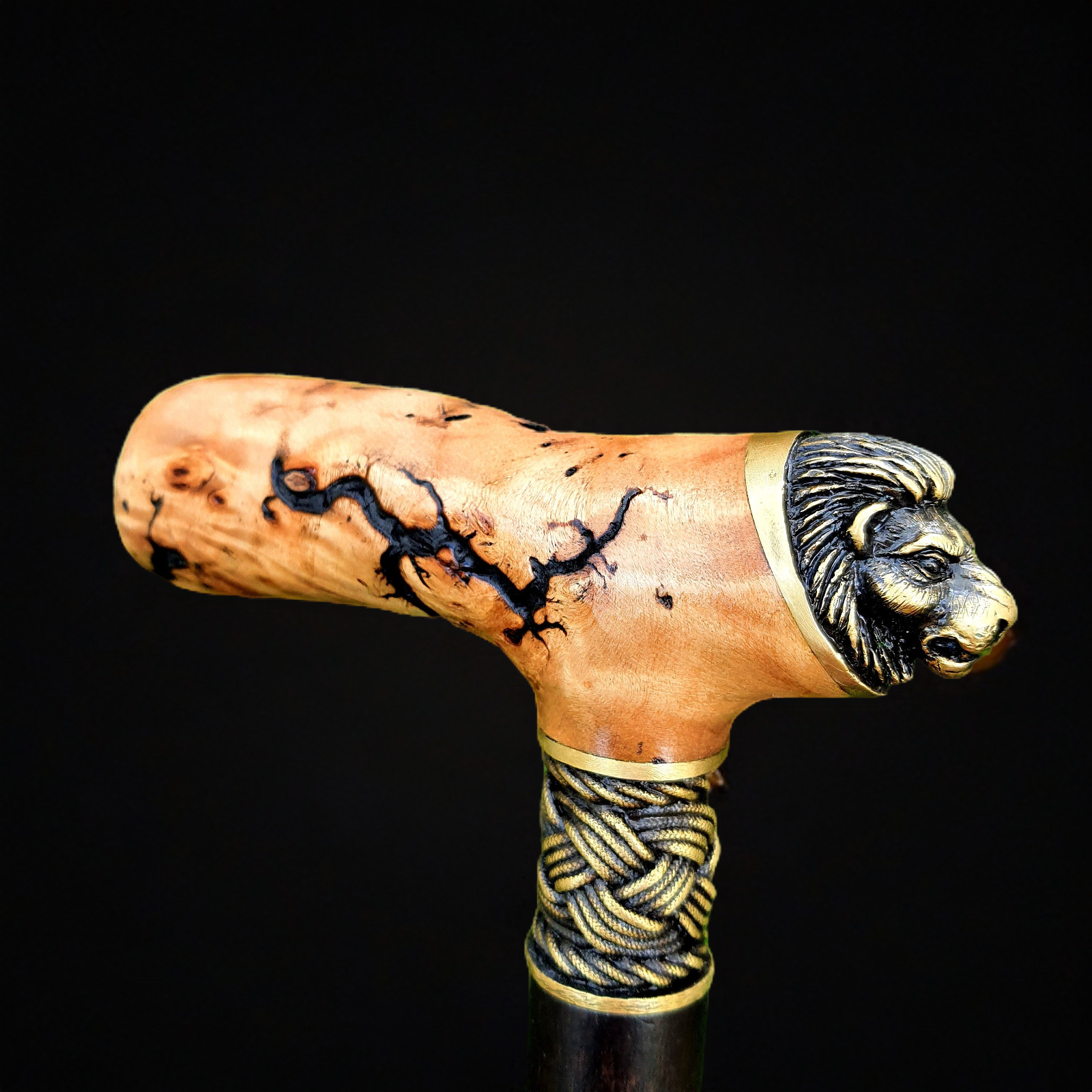 Cane Walking Stick BURL Walking Canes Sticks Handcarved Wood Handmade E18