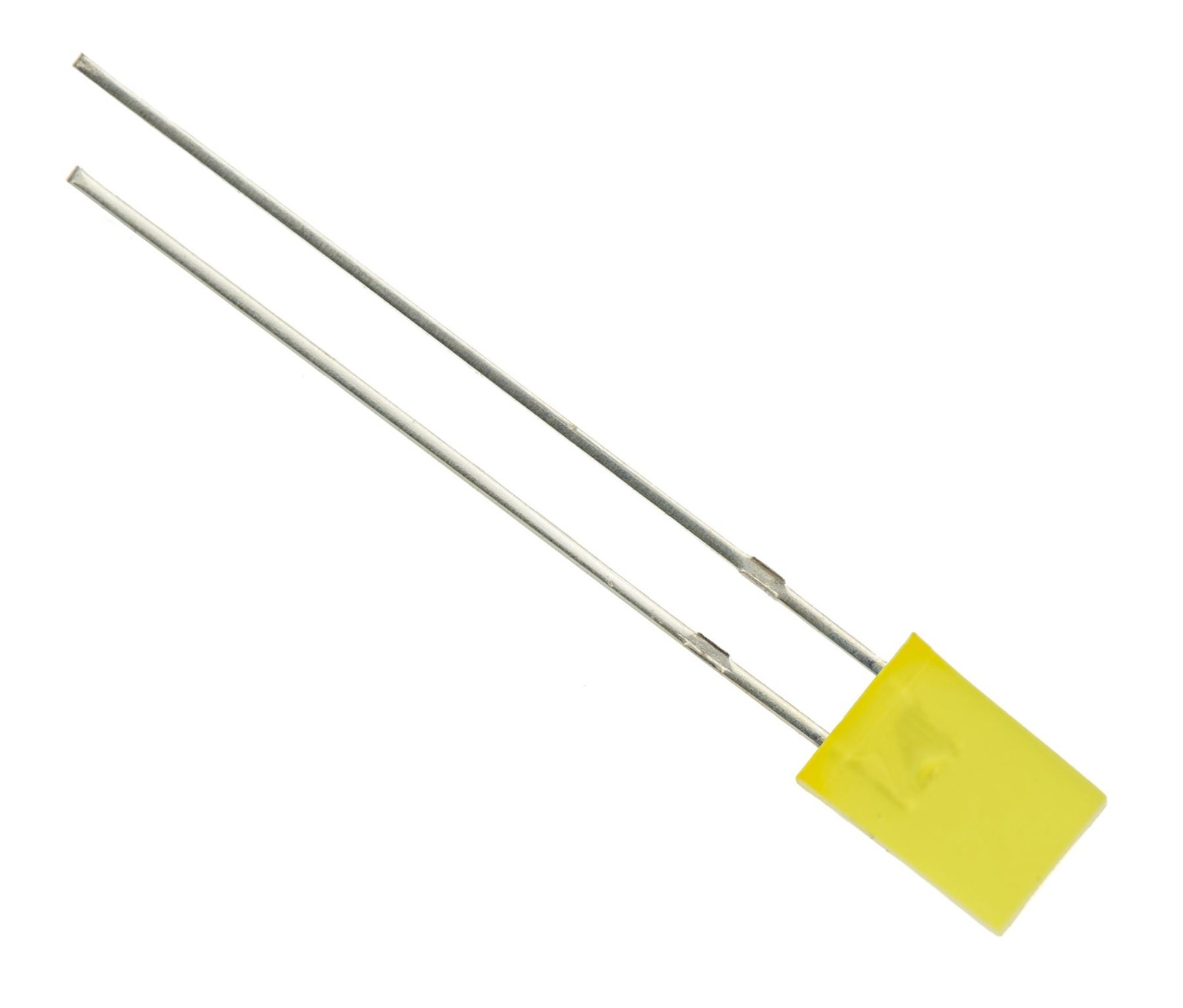 10 x Yellow 5mm Rectangle LED Diffused Lens