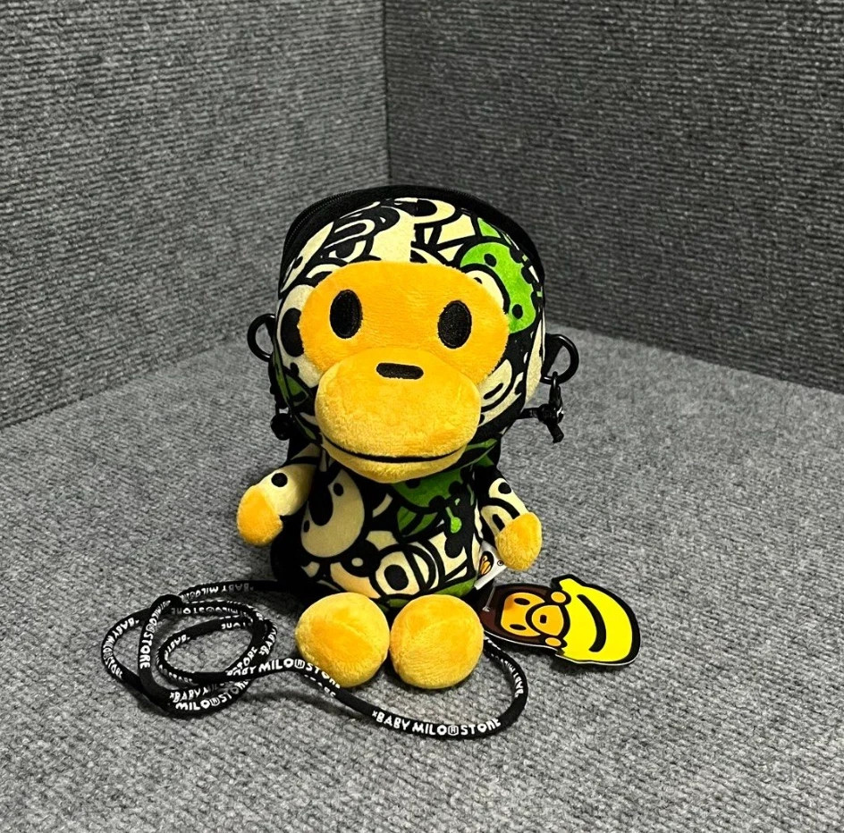 BAPE Baby Milo Camo Plush Crossbody Bag Cute Monkey Shoulder Bag NWT New 2026