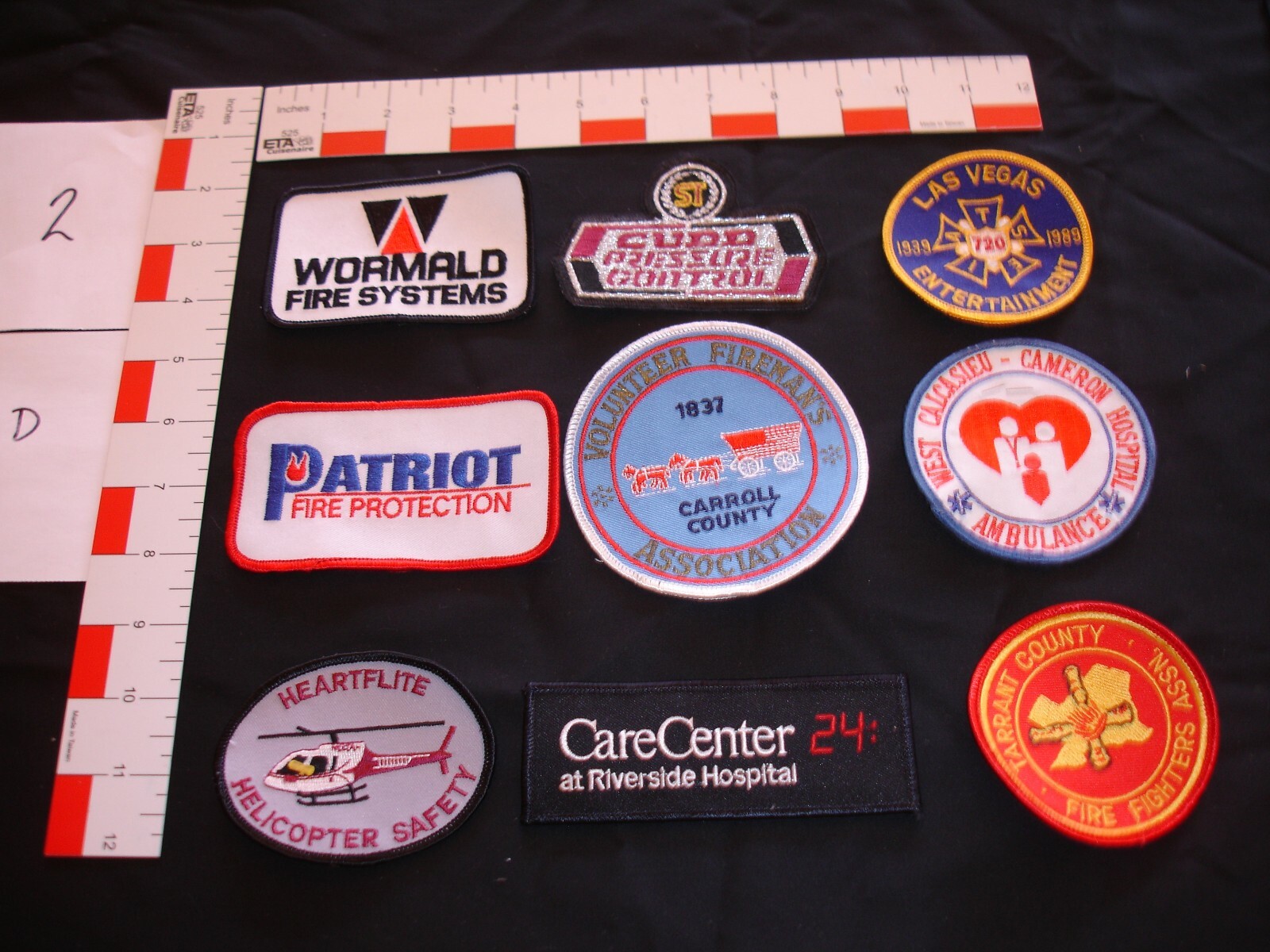 firefighter, rescue  patch, vintage collectors set, new old stock