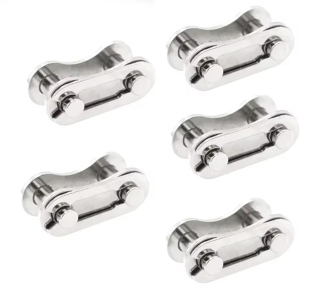 Bicycle MasterLink Reusable Connecting Link Single Speed BMX Fixie 5 Pack Silver