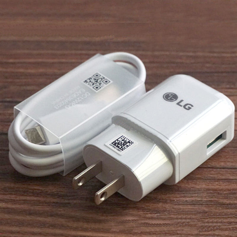 Original LG Fast Charger and/or Type-C Cable for LG G8 G7 G6 V40 V50 Stylo 6/5