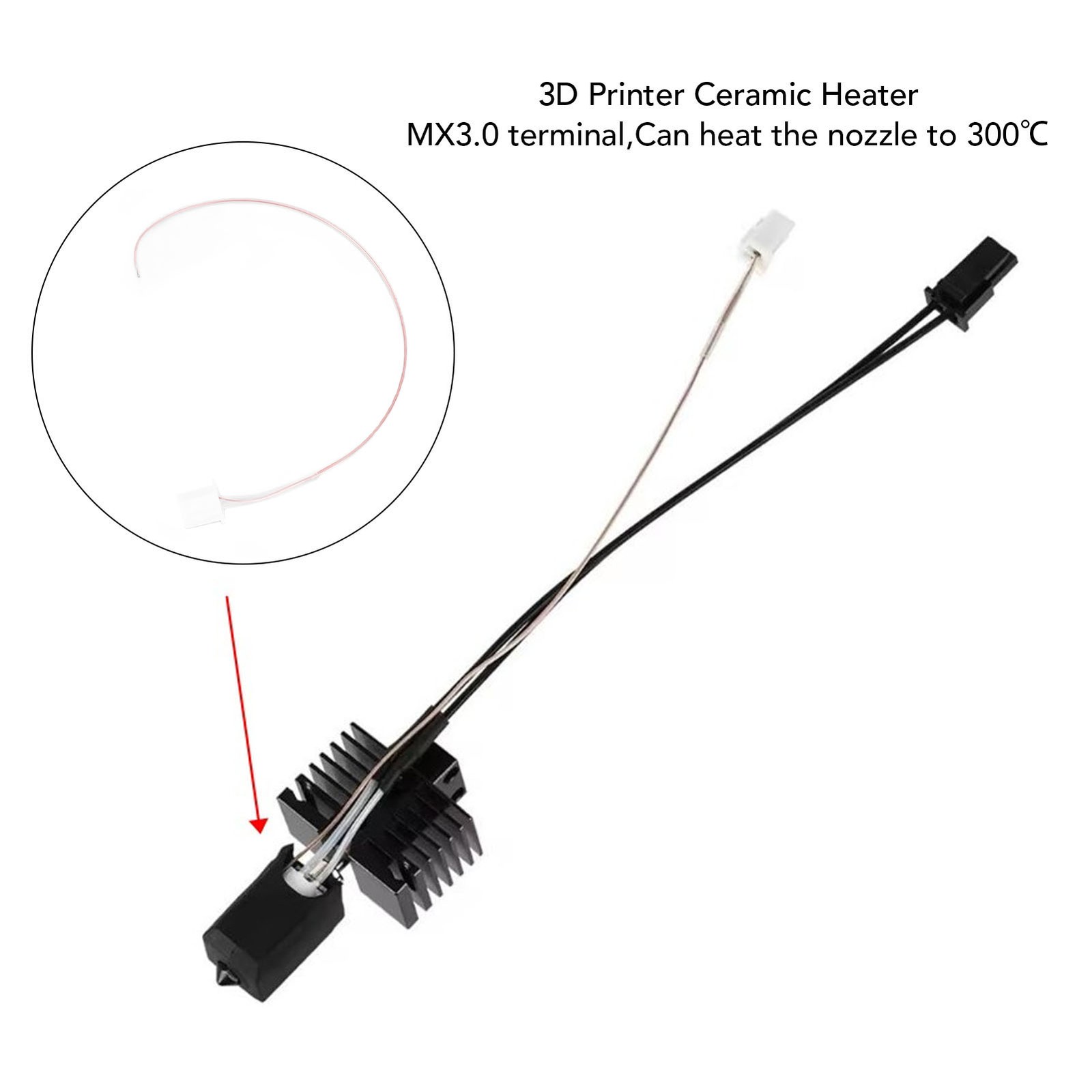 2Pcs Thermistor 300℃ High Temperature Sensor Accurate Detection For QIDI Q1 Pro