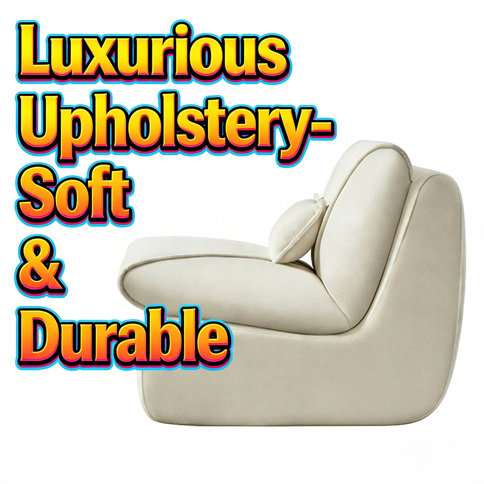Lounge Chair with Footstool for Small Spaces Upholstered
