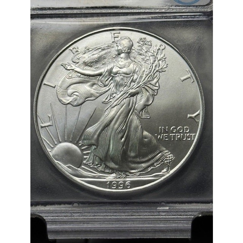1996 ~ $1 Silver Eagle ~ ICG MS70