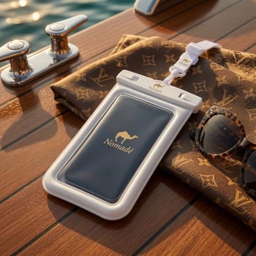 Nomade - Premium Waterproof Floatable Phone Pouch - Fully Optic White