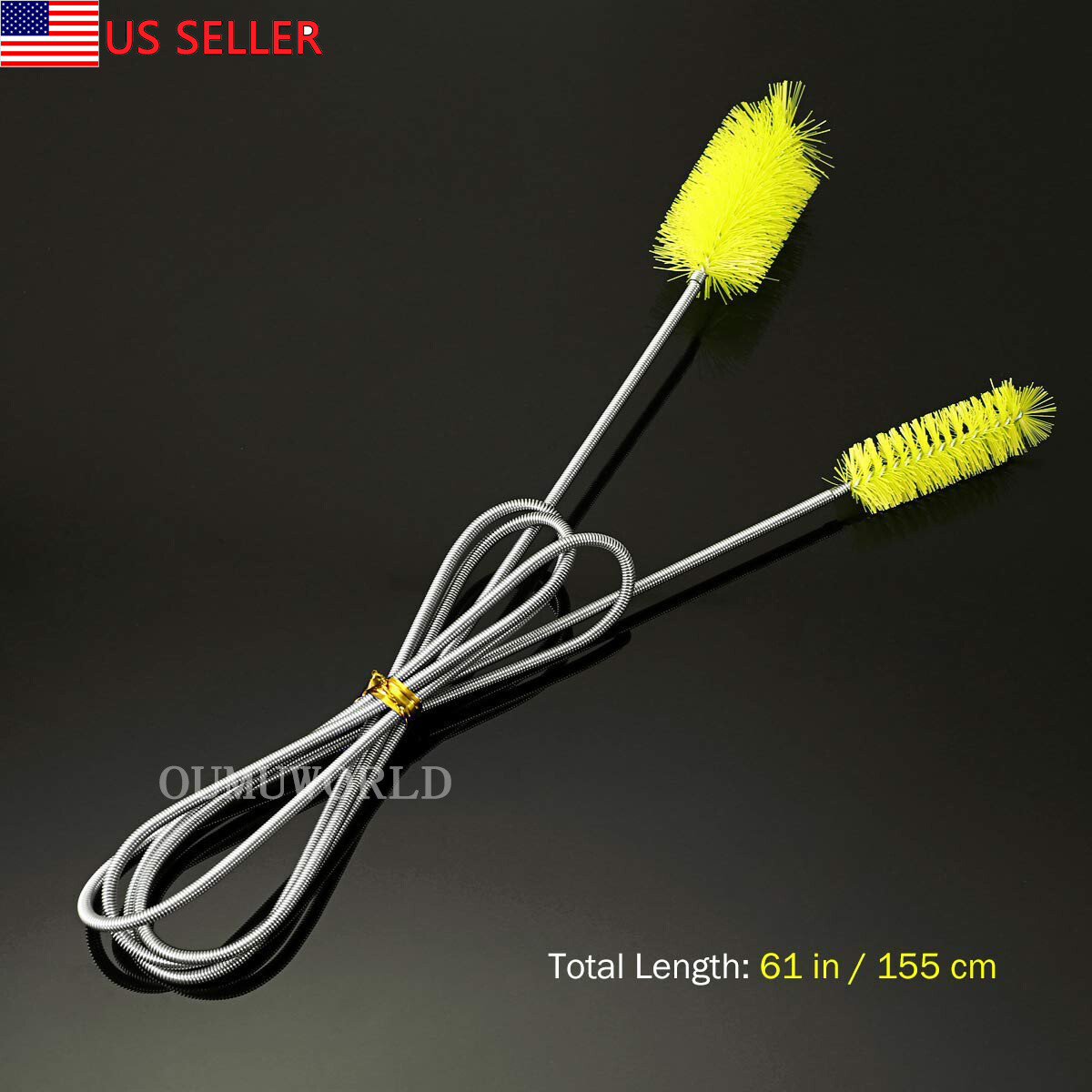 61" Tube Cleaning Brush Flexible Double Ended for Aquarium Filter Pump Pipe Hose