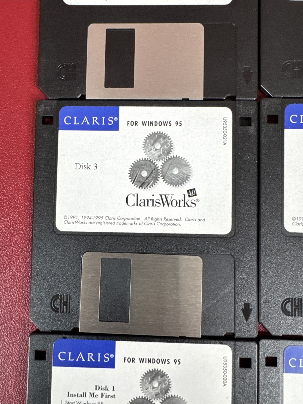 ClarisWorks Windows 3.5” Floppy Disk Complete Set Disks 1-6