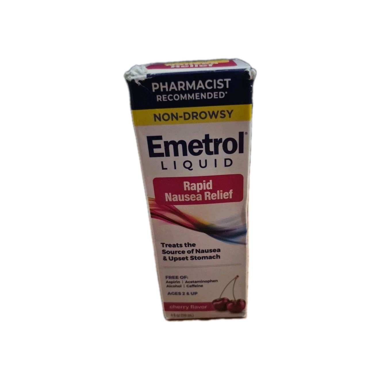 Emetrol Liquid Rapid Nausea Relief & Upset Stomach Cherry Flavor 4oz Exp. 26/27