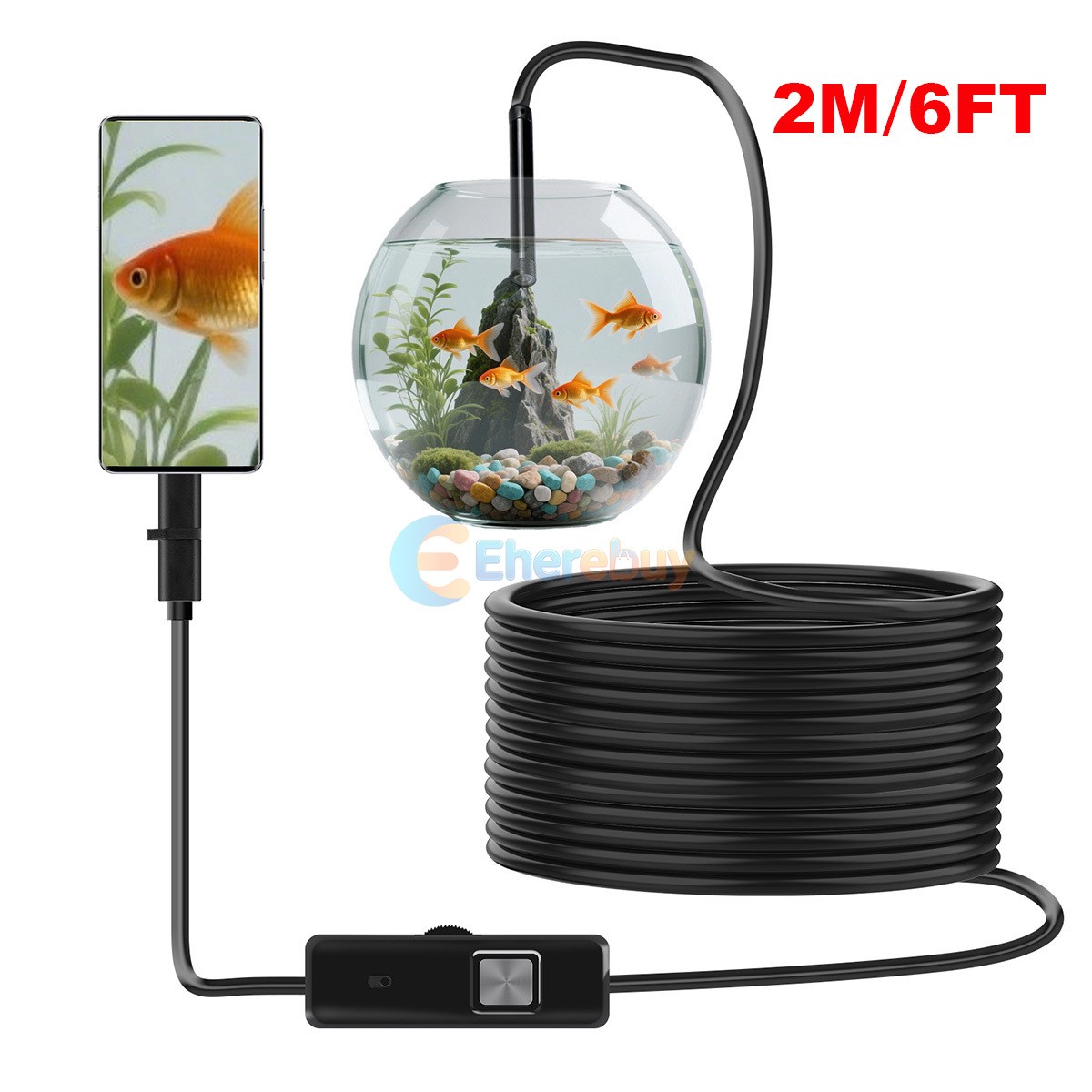 3in1 Borescope Endoscope 6LED Inspection Scope Camera For Android Cell Phone/PC