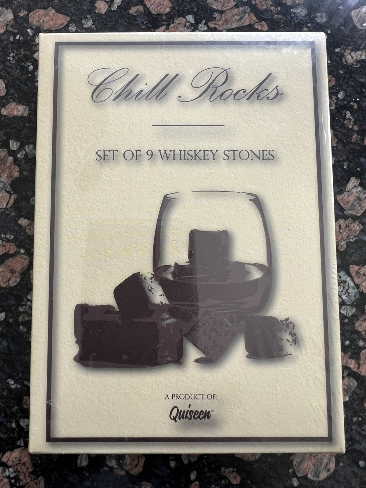 Chill Rocks by Quiseen: Set of 9 Premium Whiskey Stones – New in Box