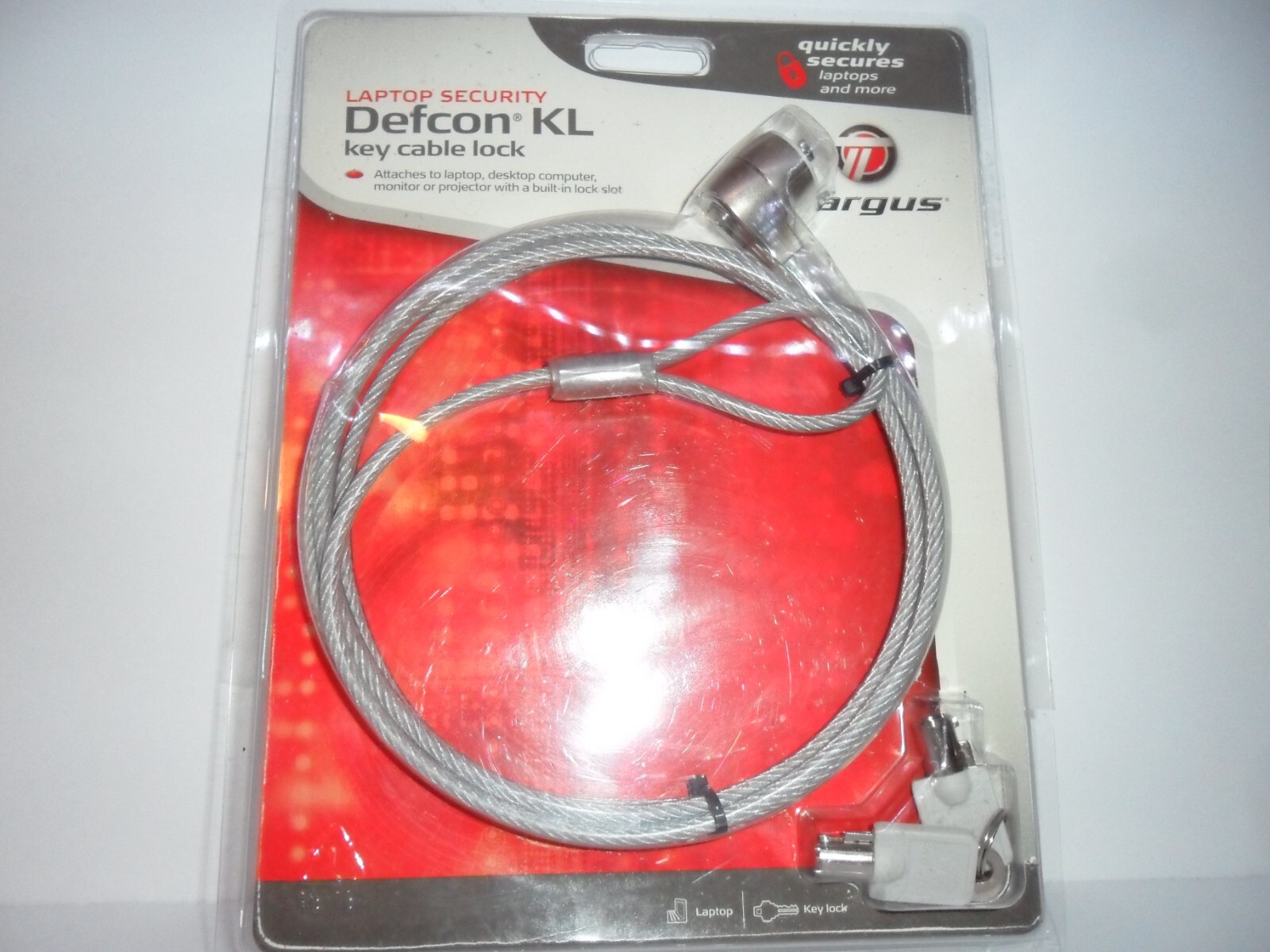 Targus DEFCON KL Key Cable Lock 6 Feet Notebook Laptop Security