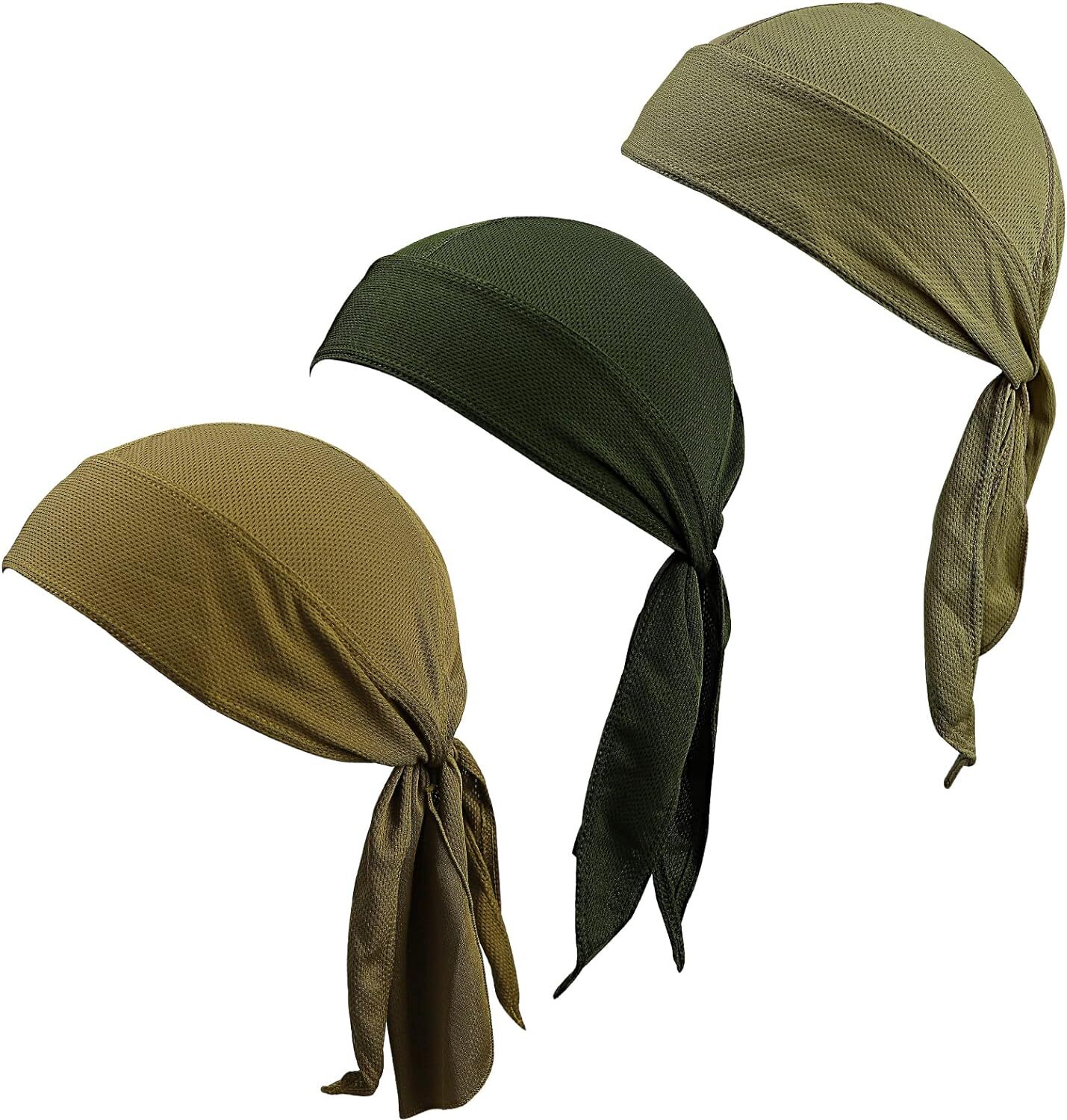 Sweat Wicking Cooling Do Rag Skull Caps Biker Head Bandana Wrap Helmet Liner Hat