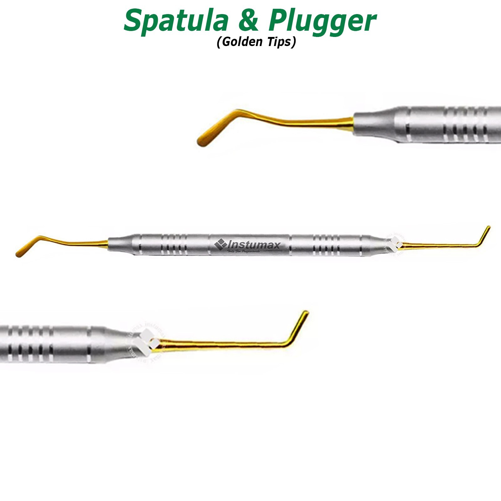 Dental Composite Filling Instruments Spatula & Plugger Titanium Gold Tips