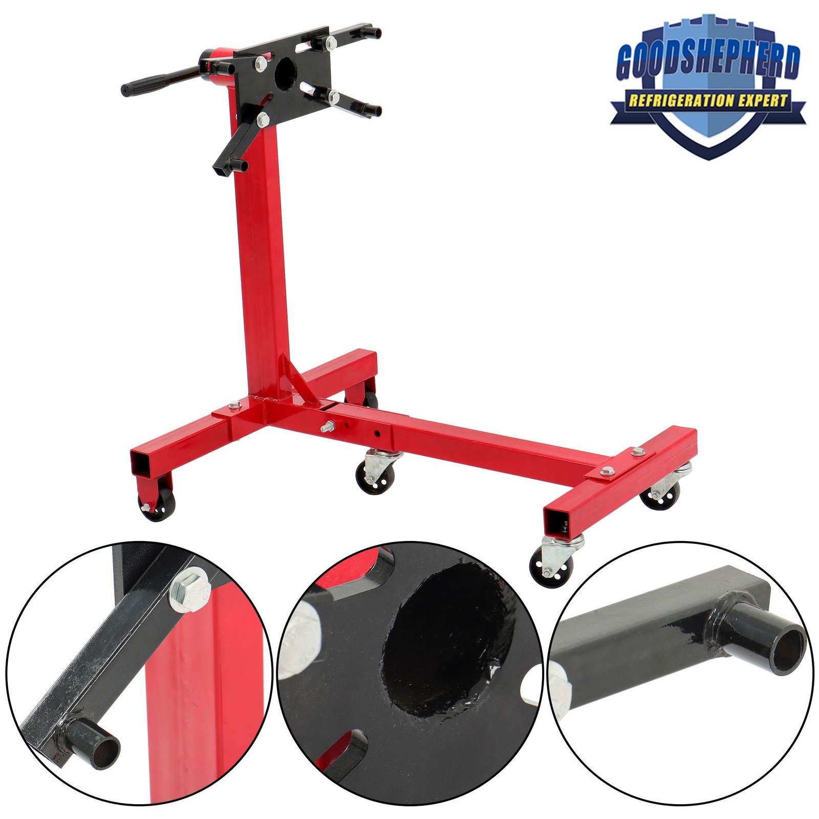 3/4 Ton 1500LBS Capacity Engine Stand Rotating Engine Motor Stand Heavy-duty