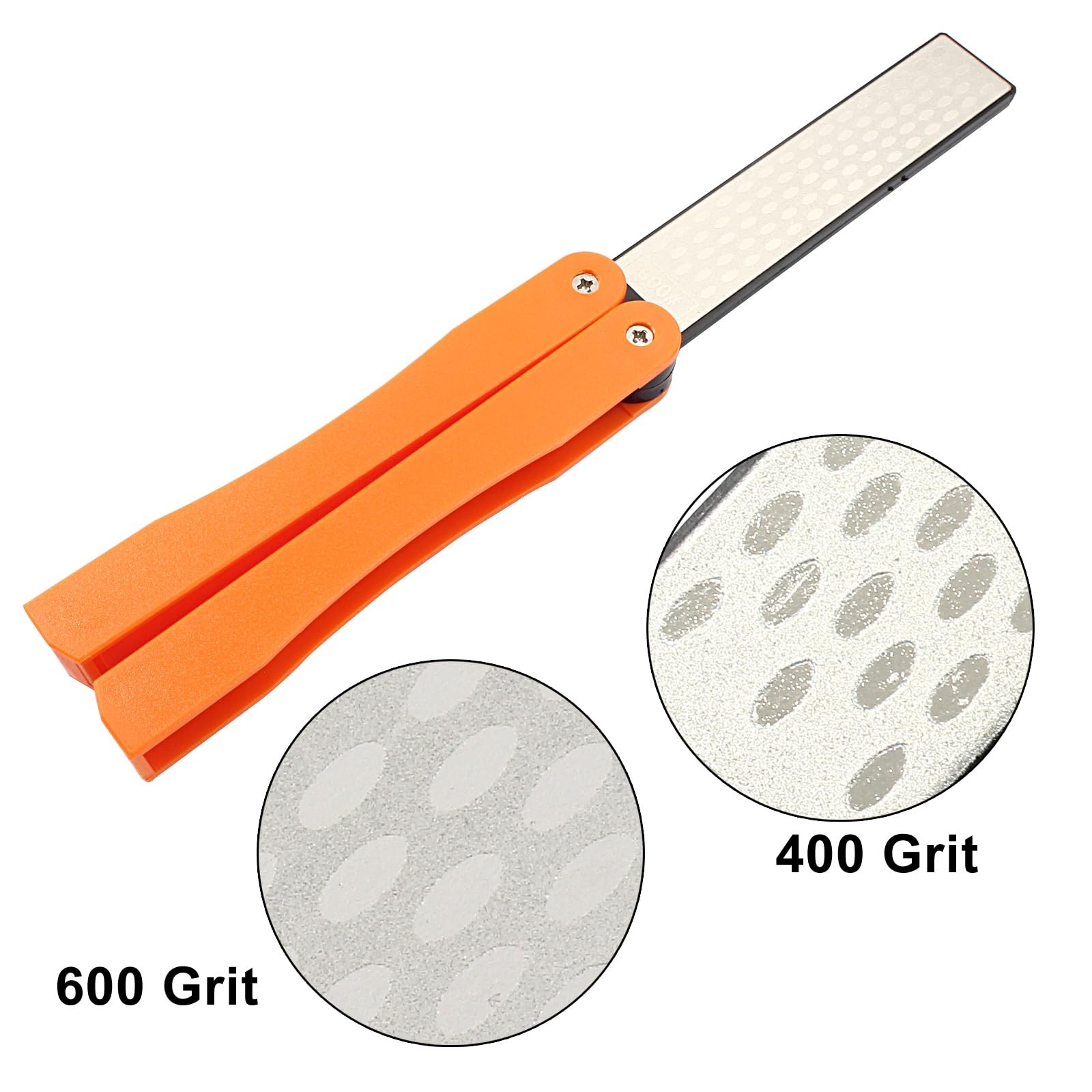 2 Pack Doublesided Diamond Knife Sharpener Portable Folding Pocket Sharpening St