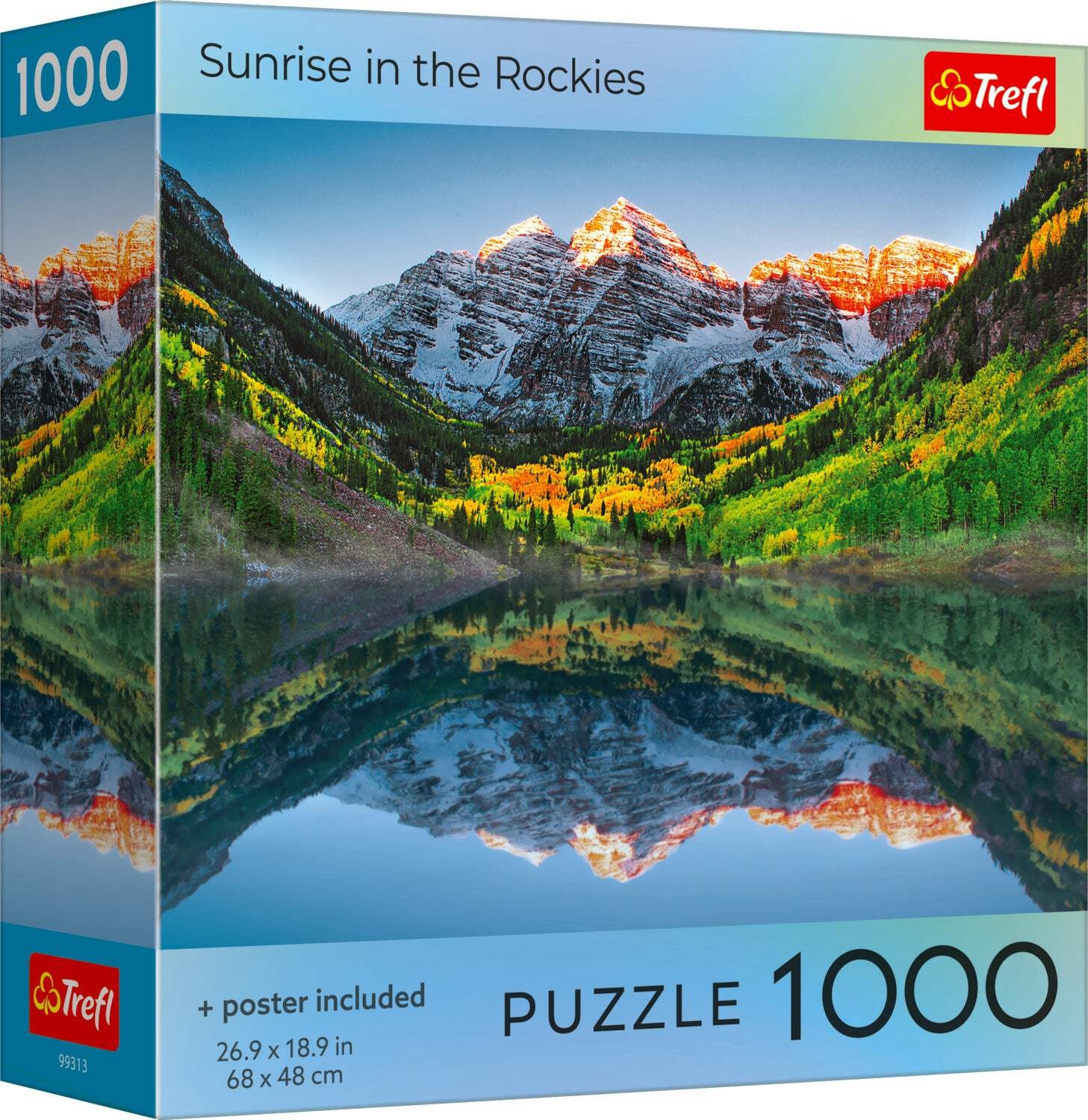 Trefl 1000 Piece Puzzle - Sunrise in the Rockies Square Box