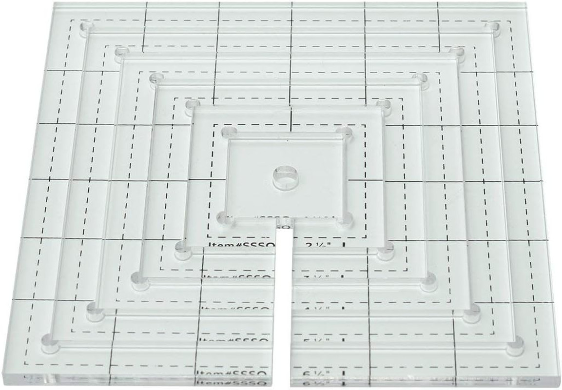 HONEYSEW 6Size Acrylic Patchwork Quilting Template Ruler Square Longarm