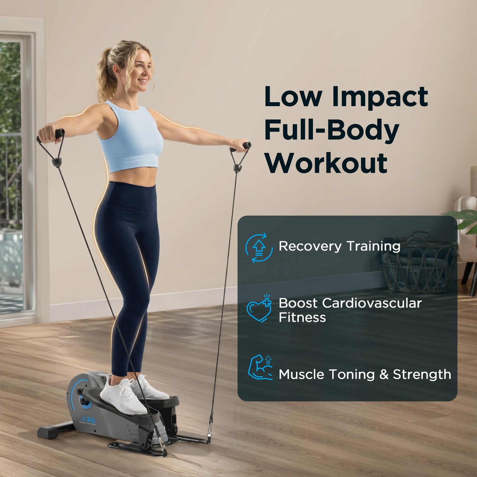 JLL Elliptical Exercise Machine, Compact Under Desk Pedal Exerciser & Trainer...