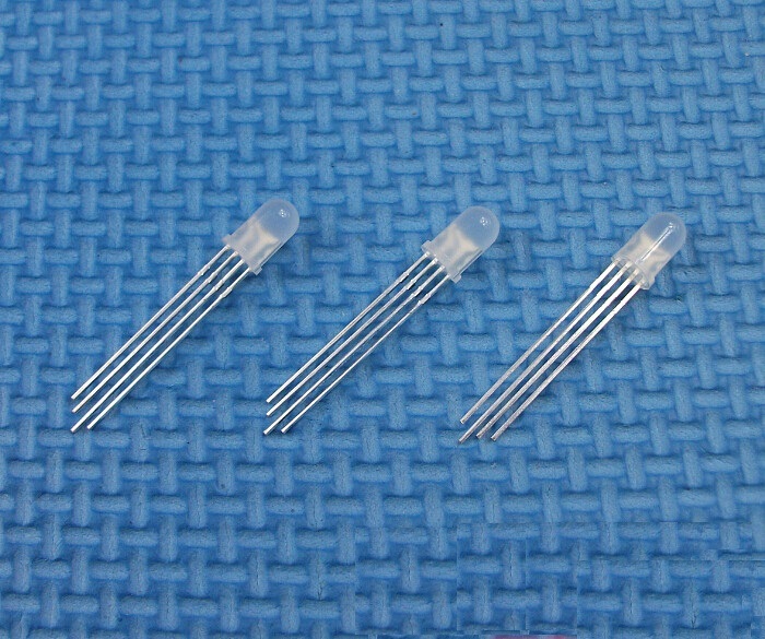 12 Pcs LED DIFFUSED RGB common cathode 4-PINS F5 5MM Super Bright Bulb Lamp