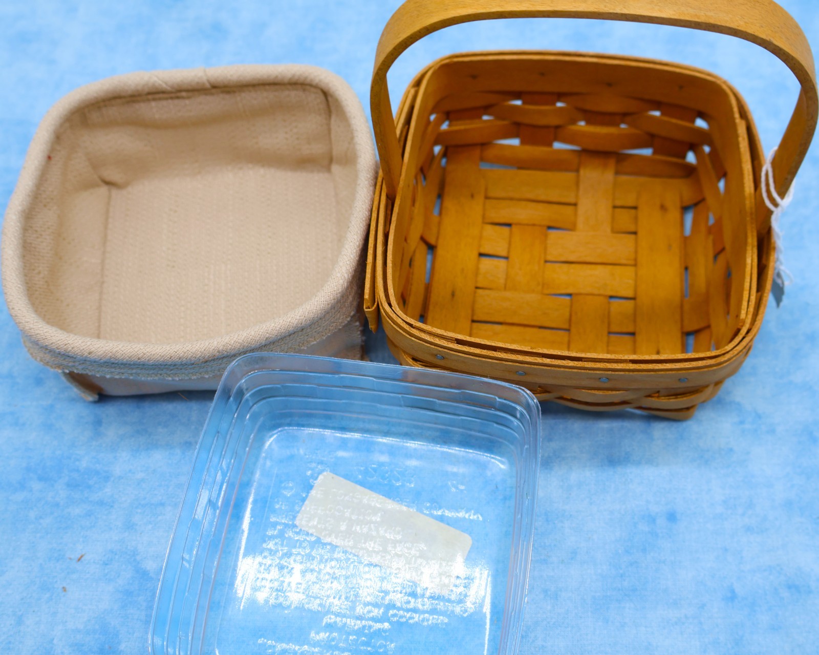 Longaberger 2003 Tarragon Basket Liner Protector 19102 Fixed Handle