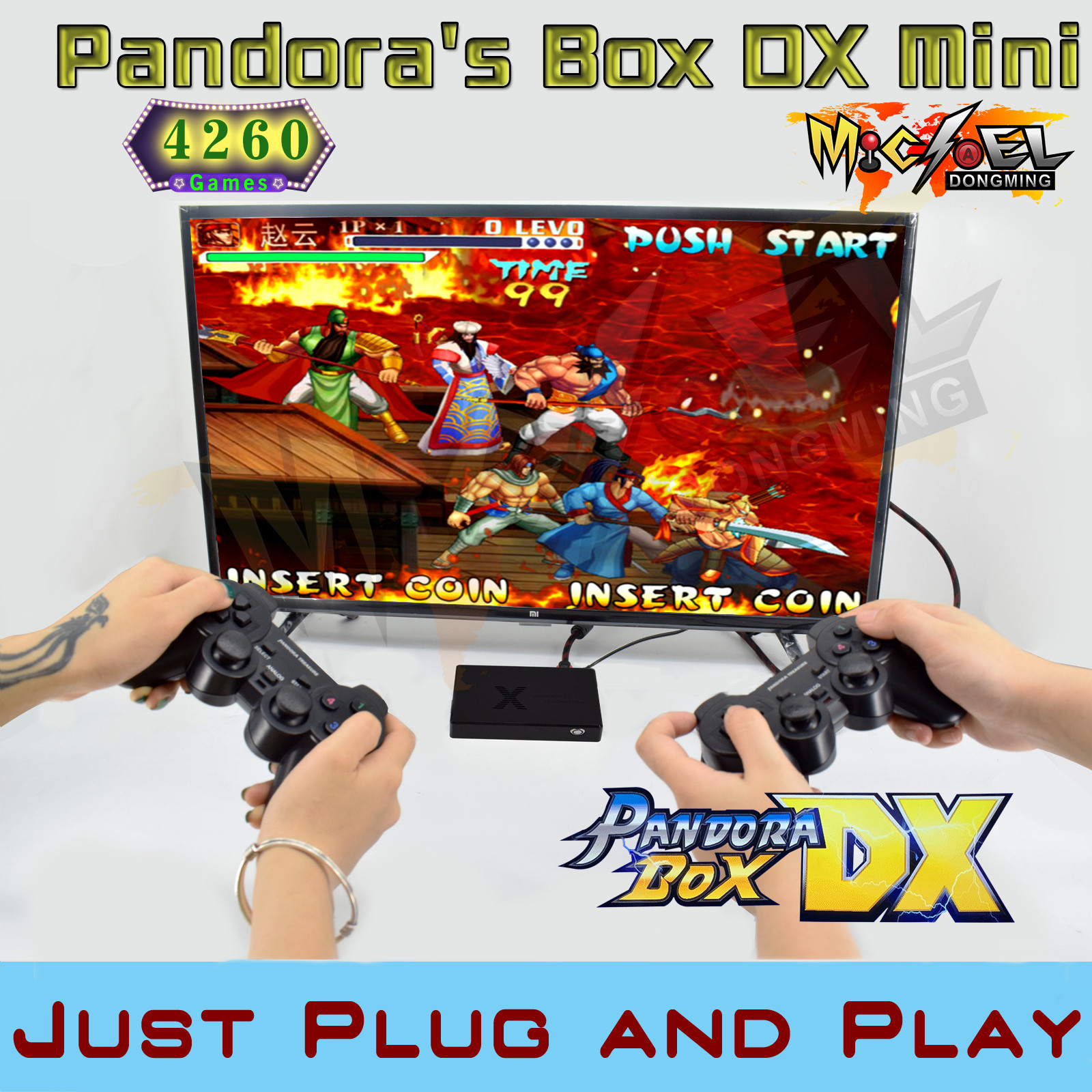 4260 Games 720P Pandora's Box DX Mini Arcade with Wireless Handle Controller