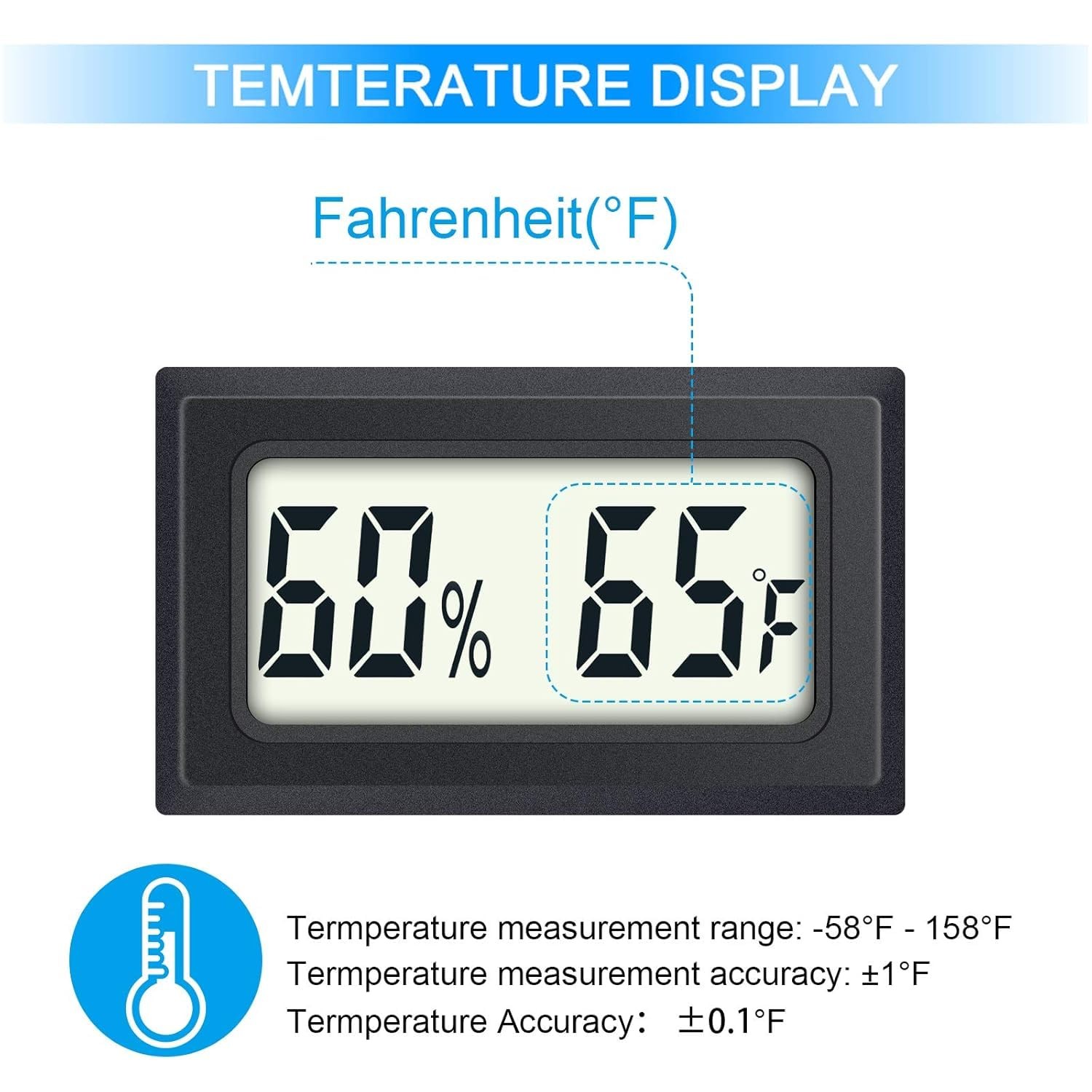 6 Pack Mini Indoor Temperature Humidity Meter Gauge Thermometer Hygrometer LC...