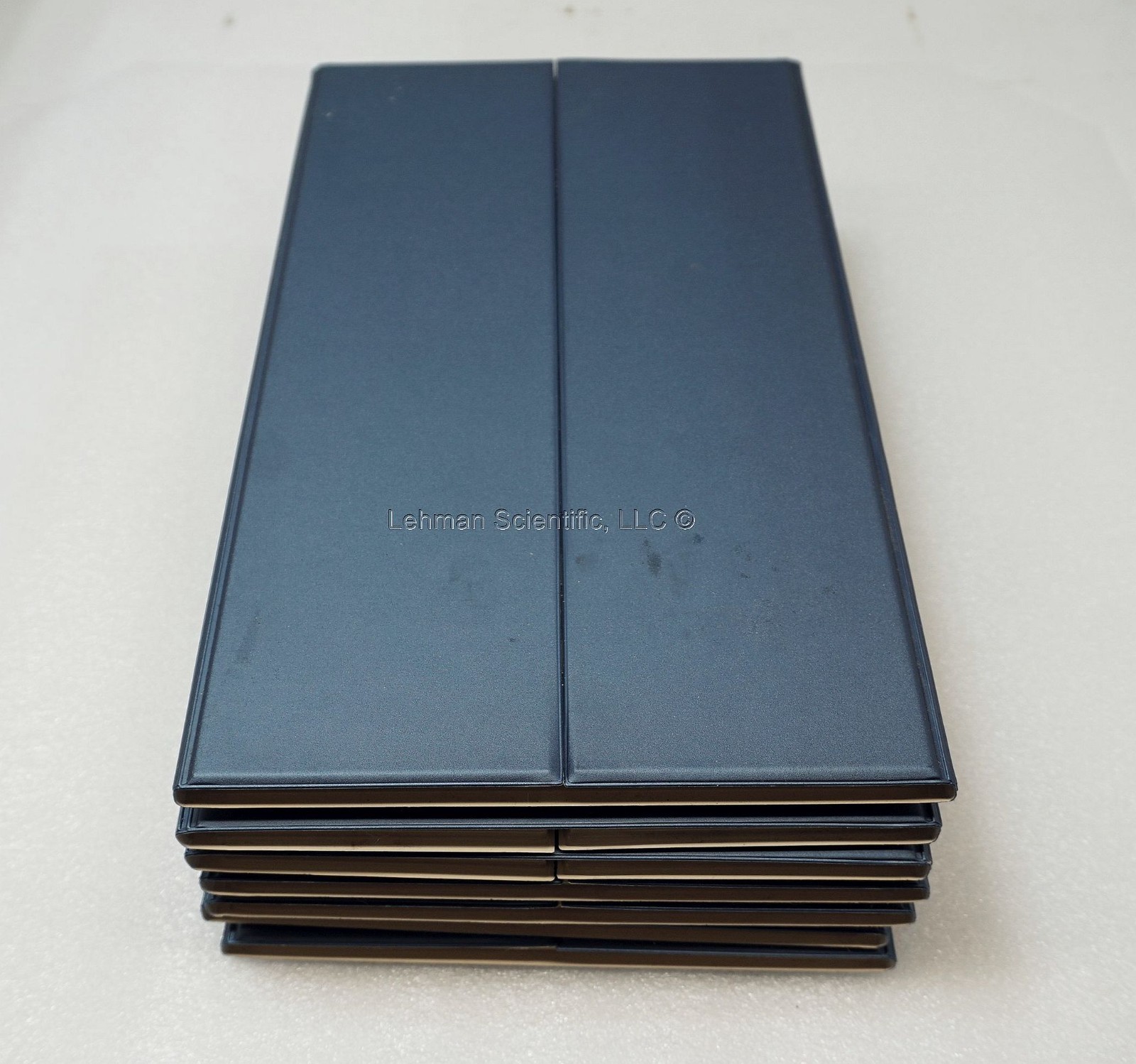 Microscope Slide Storage Cases, 7 each, 20-place, book style, vinyl covers.