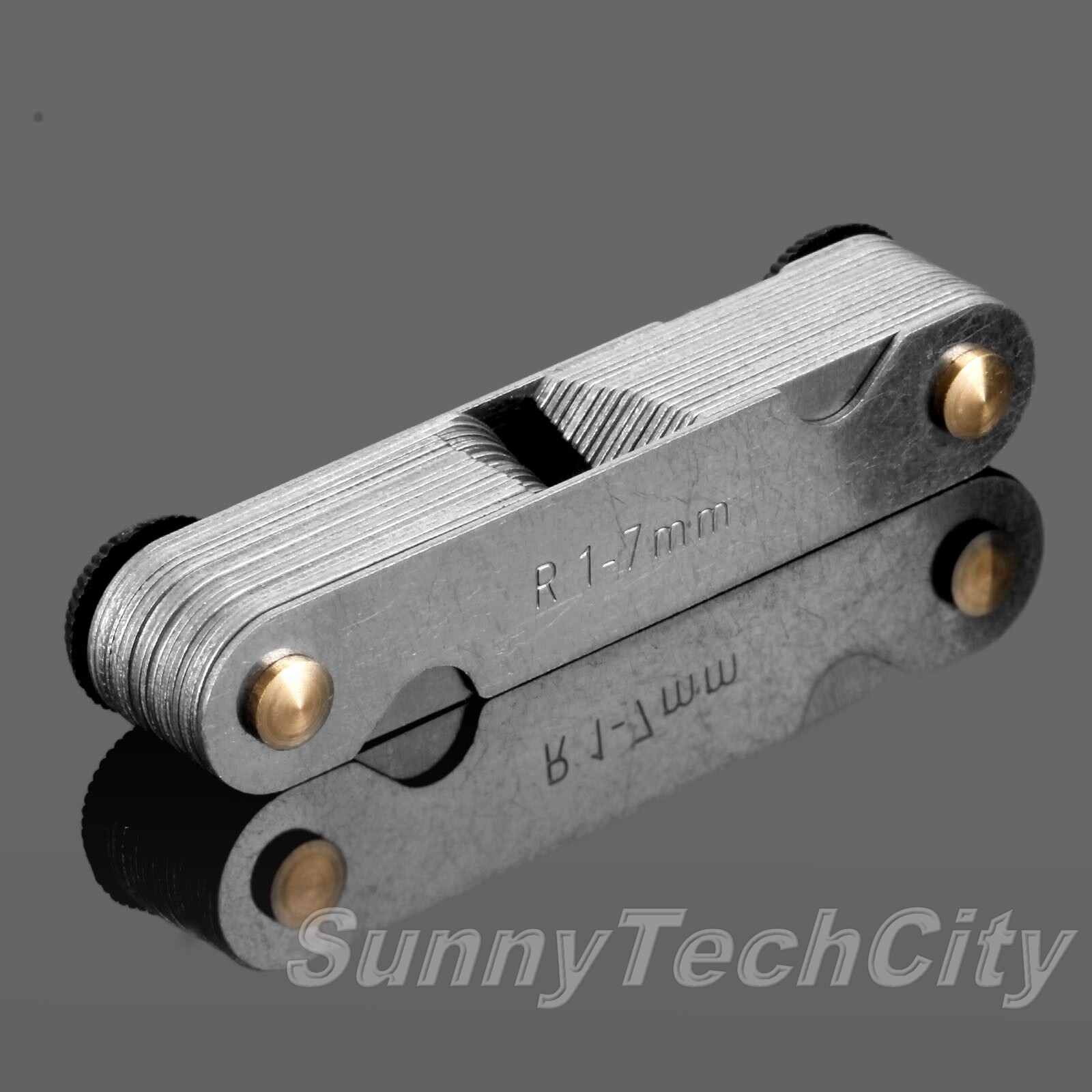 New Radius Gage Gauge Fillet Set R 1mm to 7mm Foldable Blades Measuring Tool 1x