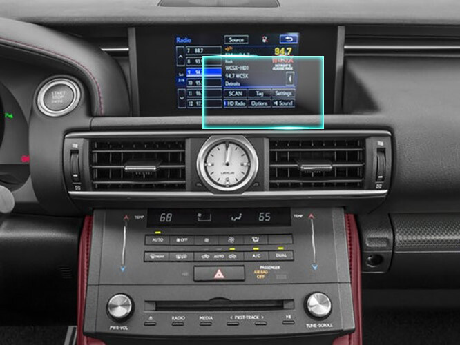 Crystal Clear Screen Protector for 2016 Lexus RC 300 Vehicle Navigation