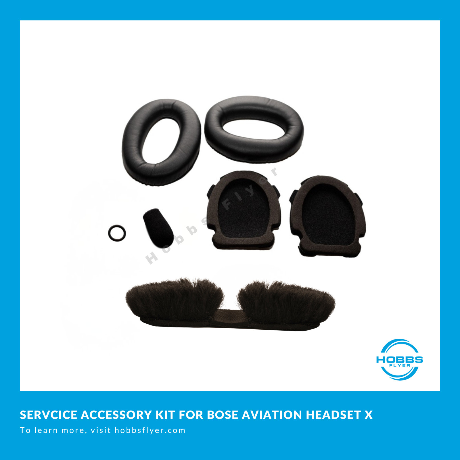 Bose Aviation Headset X Renew Kit - Ear Seals, Mic Muff Windscreen, & Head Pad