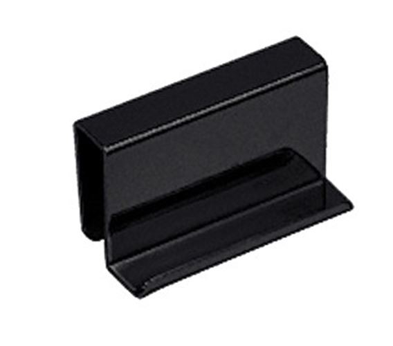 Glass Door Strike Pull Combo Black For 3-16" to 1/4" Glass