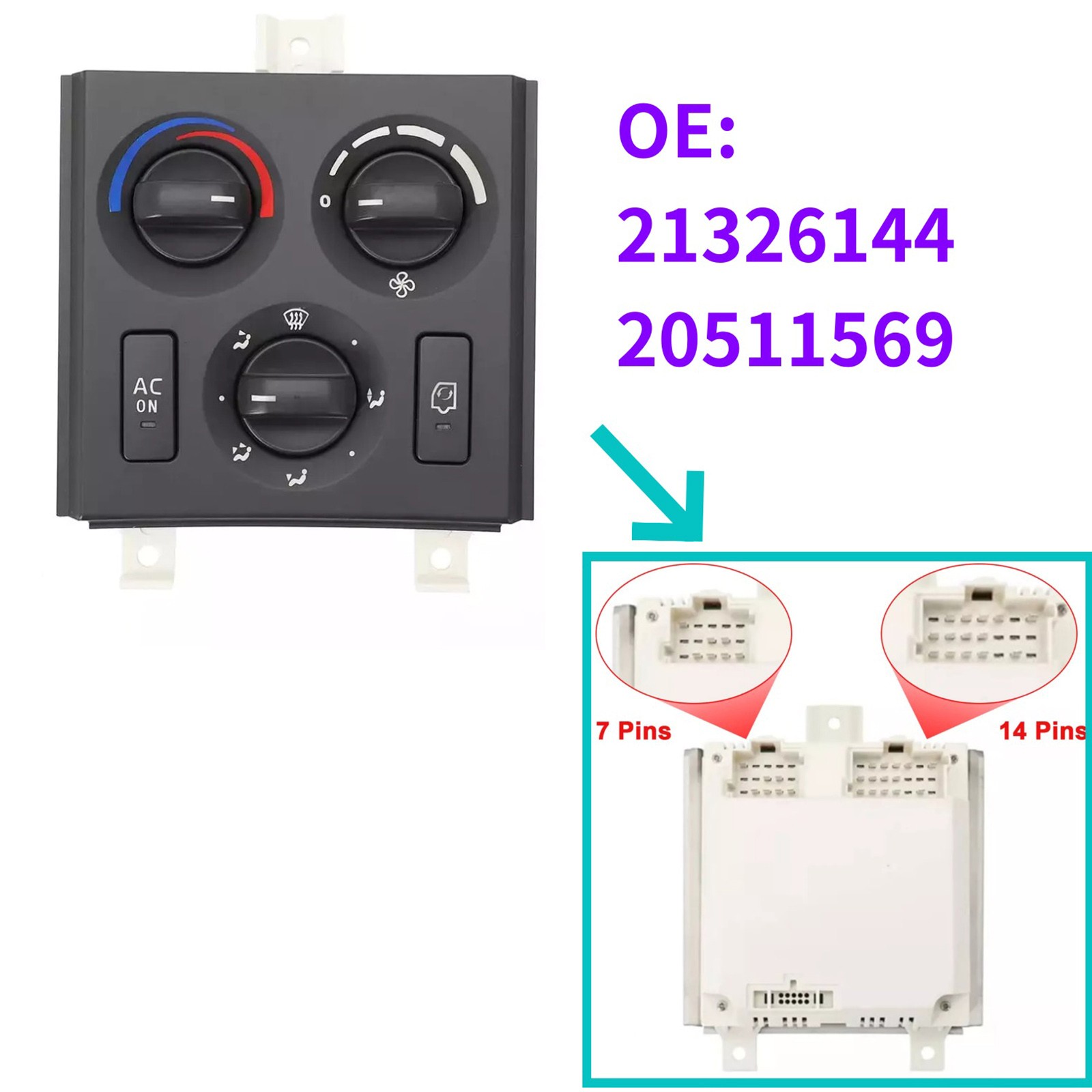 A/C Climate Control Module For Volvo Truck VNL 2003-2024 21326144 Repair Parts