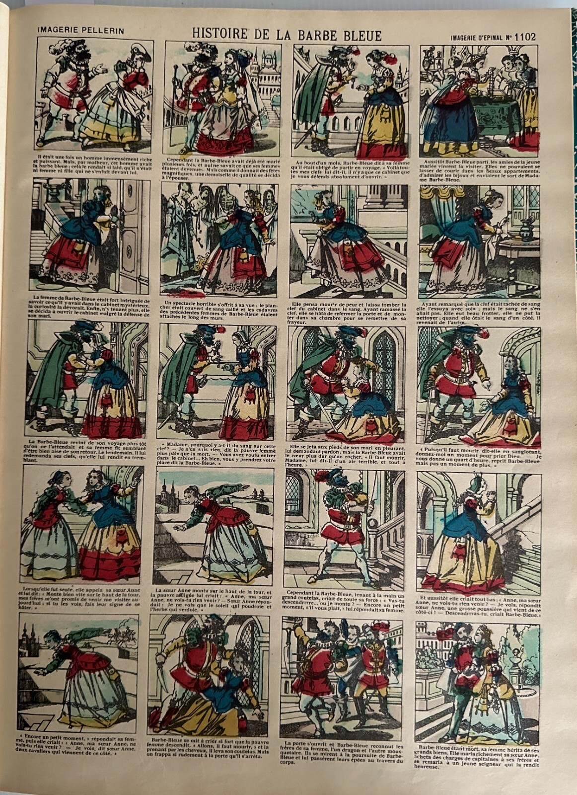 Image D'Epinal No. 1102 History Of Bluebeard