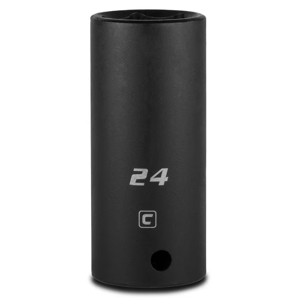 1/2 In. Drive 24 Mm 6-Point Metric Deep Impact Socket