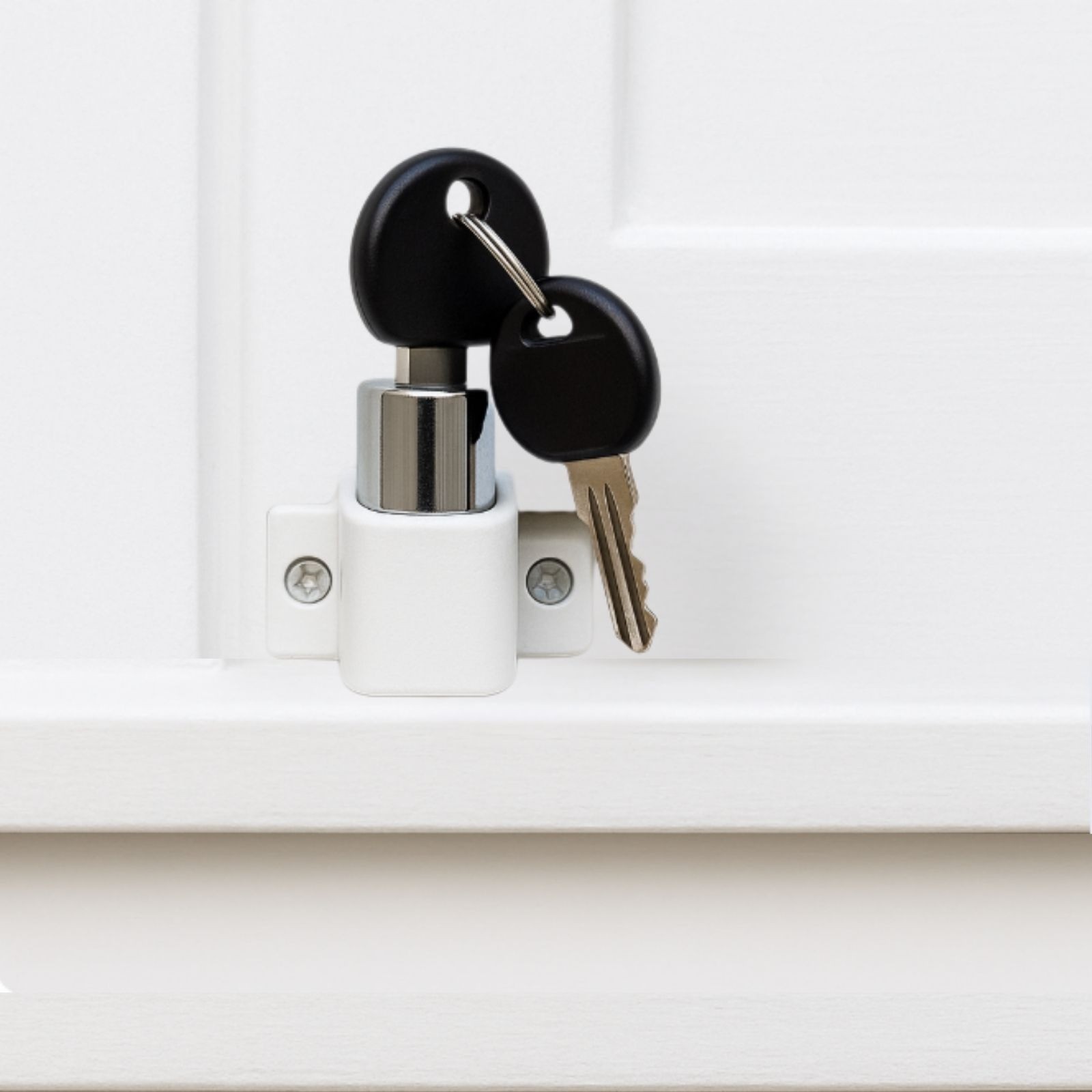 TradeBase Mini Push Lock Window | Door | White | 4 pack