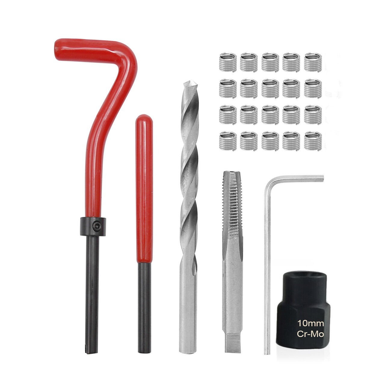 King 26pcs Metric Thread Repair Tool Insert Kit Helicoil Car Pro Coil Tool M6