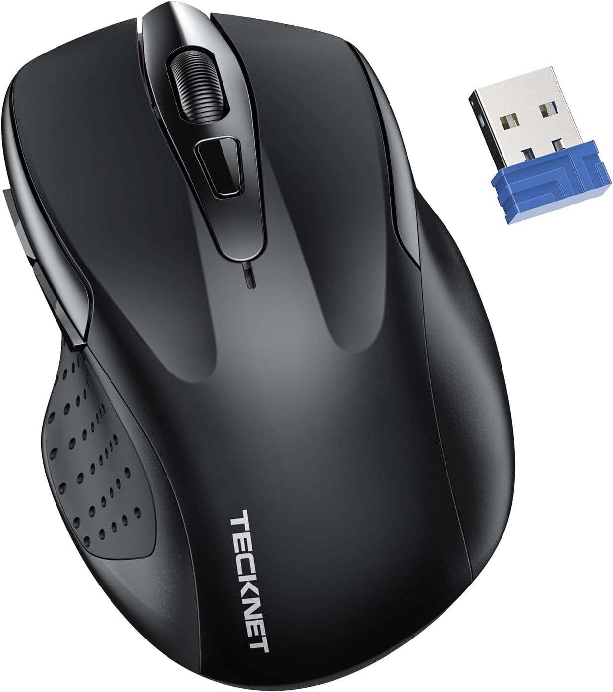Wireless Mouse 2.4G Ergonomic Optical Mouse 4000 DPI, 6 Adjustment Levels