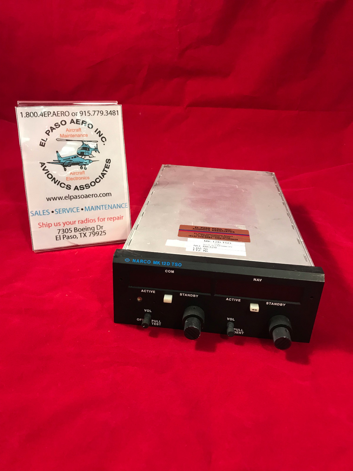 REPAIRS ONLY. Narco MK-12D NAV/COM 14V/28V. Unit will be issued new 8130.