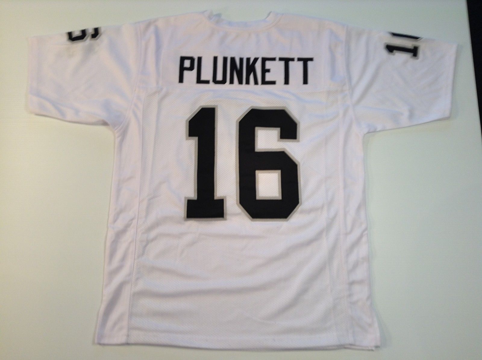 UNSIGNED CUSTOM Sewn Stitched Jim Plunkett White Jersey - M, L, XL, 2XL