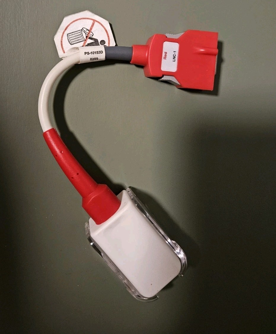 Masimo Red LNC-1 SpO2 Extension Adapter Cable 1ft