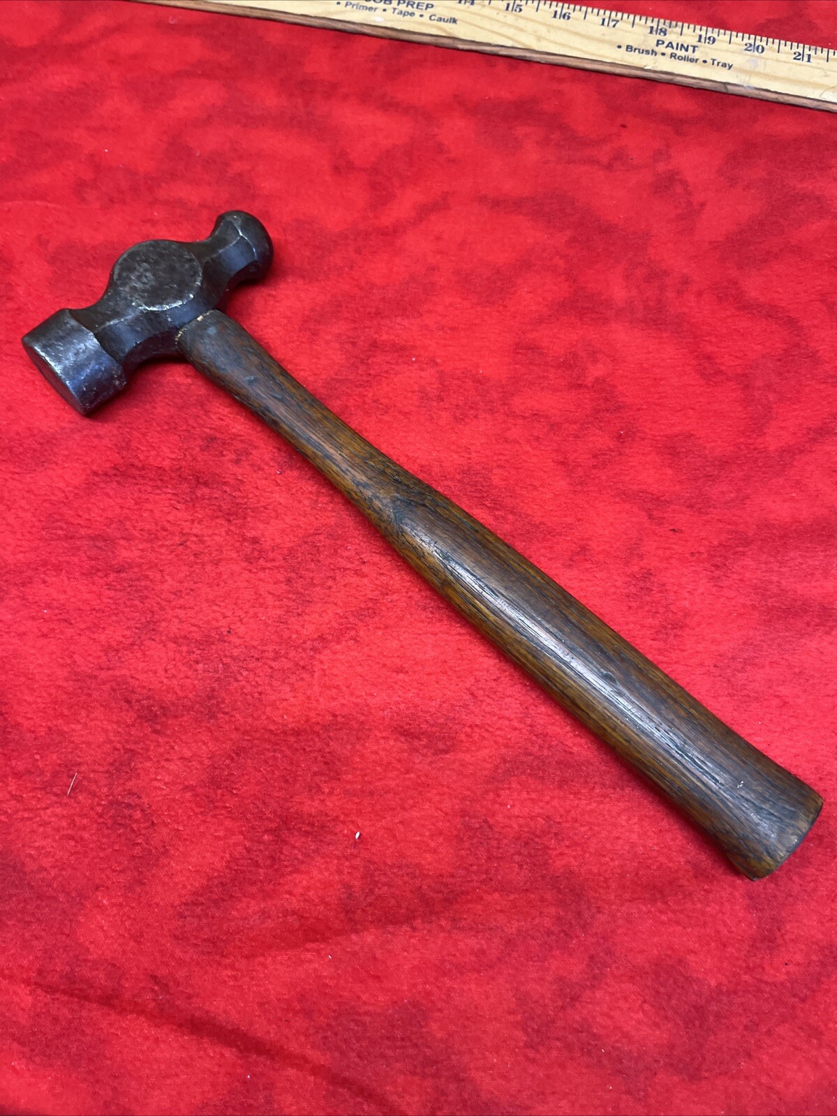 VINTAGE BALL PEEN HAMMER w/ WOODEN HANDLE 2 LBS 2.5 OZ TOTAL WEIGHT