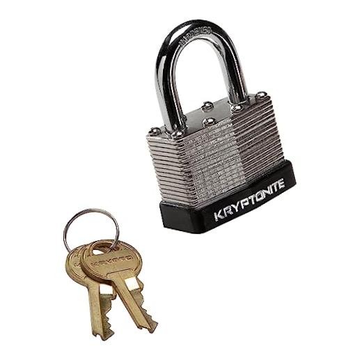 Laminated Steel Key Bike Padlock, Heavy-Duty Security Lock for Bicycles, 44mm