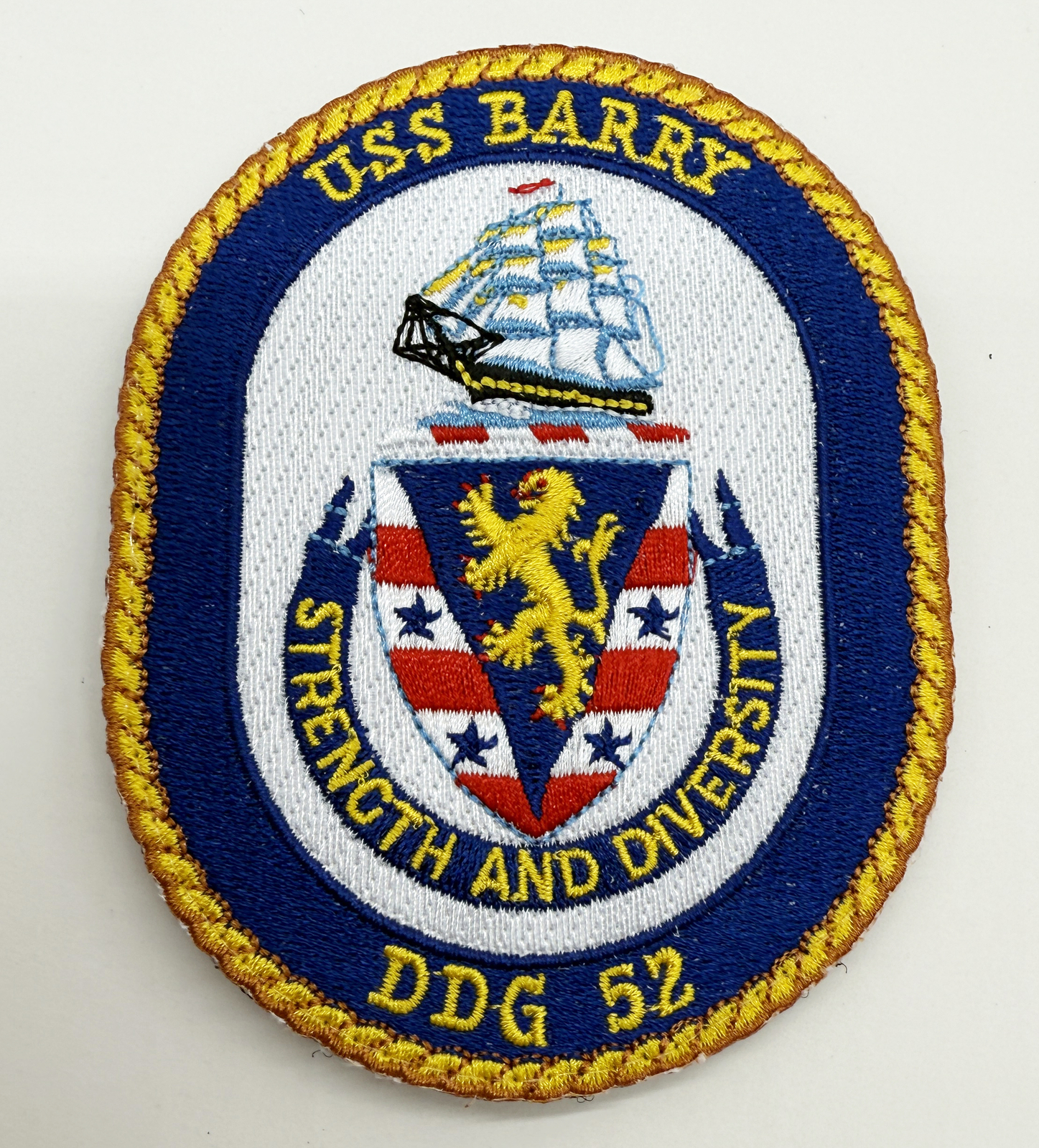 USS Barry DDG-52 Patch – Hook and Loop, 4"