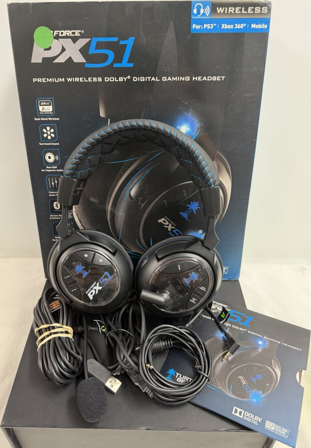 Turtle Beach Ear Force PX51 Wireless Bluetooth Dolby Digital Gaming Headset