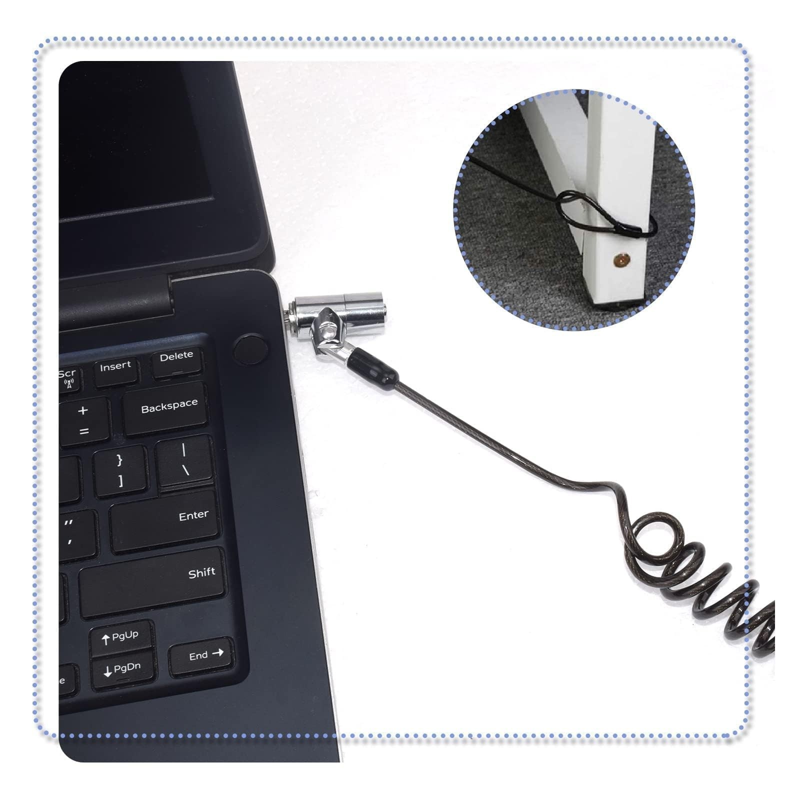 Laptop Cable Lock for 5.9FT Cable Lock for Laptop Anti Theft Security Locking...
