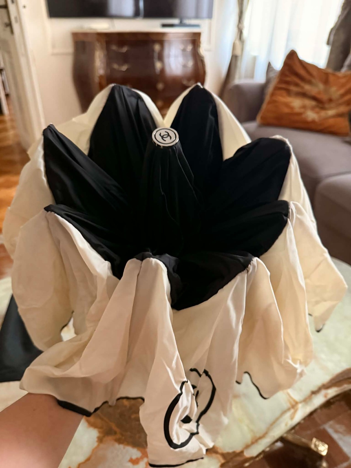 Rare vintage authentic Chanel umbrella – chic statement piece