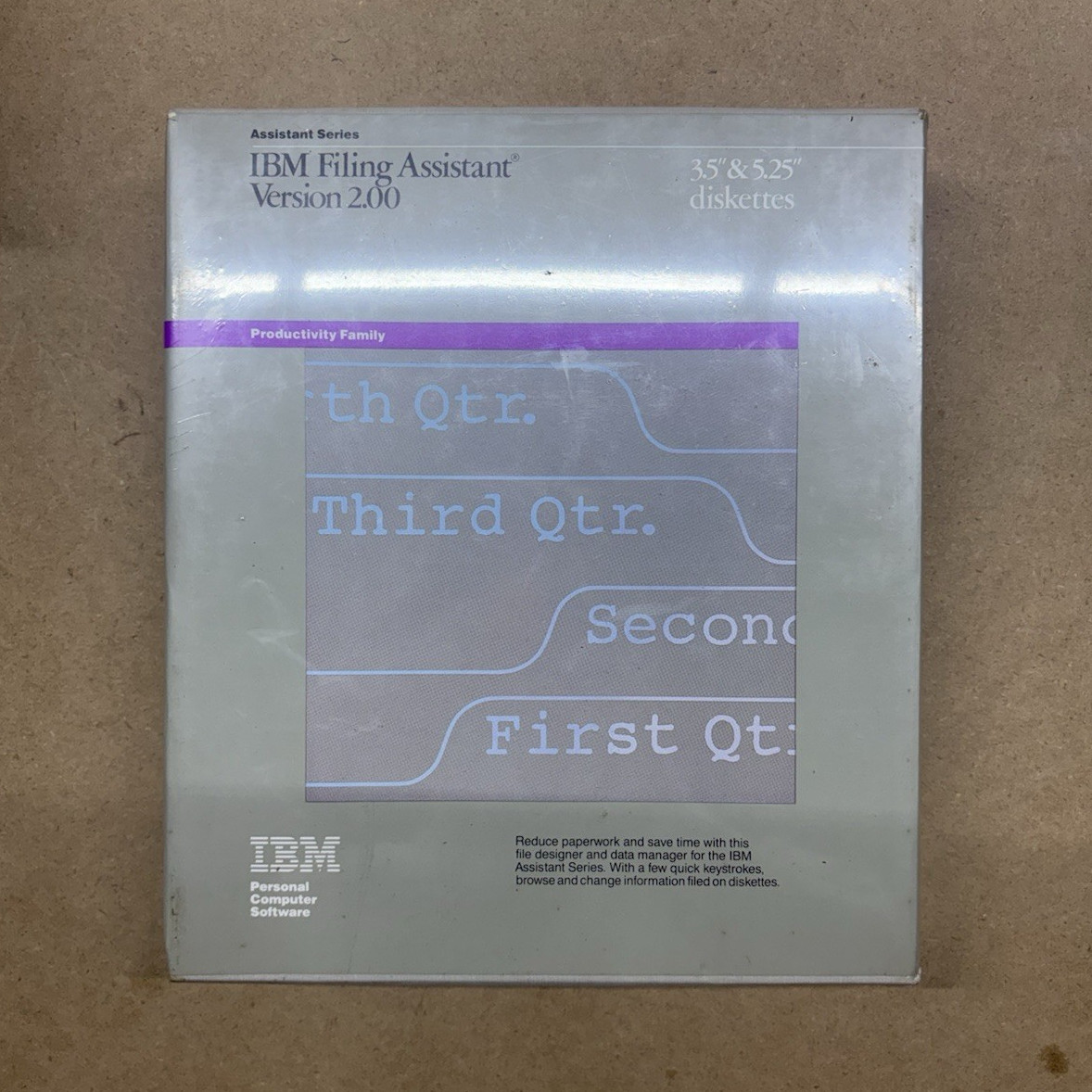 IBM Filing Assistant v2.00 for DOS 5.25in Floppy Disc English MPN 6024457 SEALED