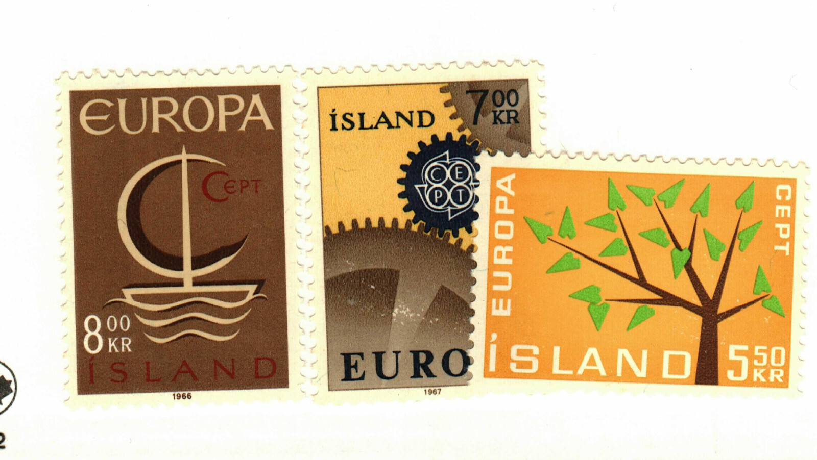 Iceland #348, 385, 389 MNH